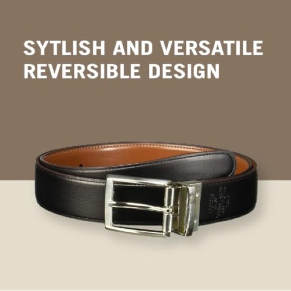 NWOT Perry Ellis mens Amigo Reversible Belt Belt - Picture 9 of 9